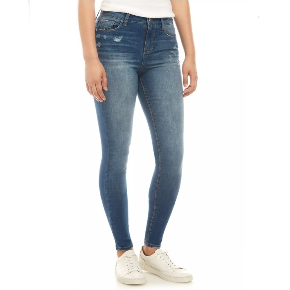 True Craft High Rise Skinny Destressed Jeans